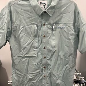 Roost Light Blue Button-Up Shirt